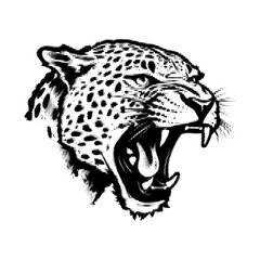 Leopard Face vintage y2k halftone art, leopard face halftone stipple brutalist retro vector png with transparent background, bloom 2000s aesthetic photocopy effect tattoo