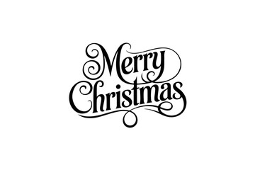 Elegant Merry Christmas Typography Design