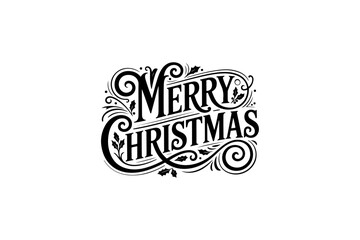 Elegant Merry Christmas Typography Design