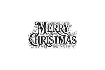 Elegant Merry Christmas Typography Design