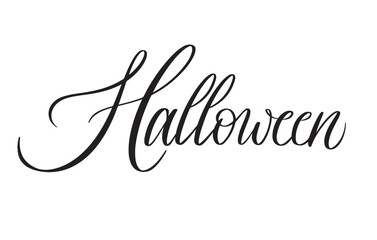 Halloween elegant calligraphy script sign vector