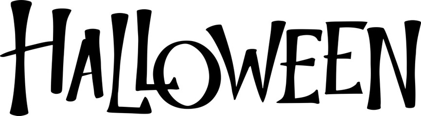 Halloween hand-lettered spooky sign