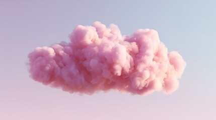 Dreamy pink cloudscape floating in pastel sky for creative dreamy designs