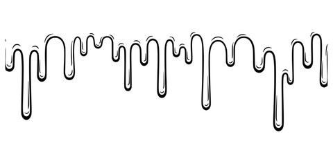 Obraz premium Seamless Black Liquid Dripping/Melting Grunge Vector Pattern Overlay