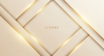 Elegant abstract background with golden lines and the word luxury, representing wealth and sophistication
