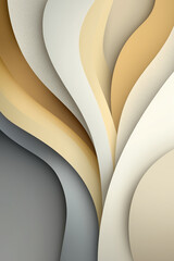 Abstract paper cut flowing wave layers background