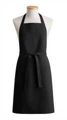 Black apron on mannequin for cooking kitchen uniform