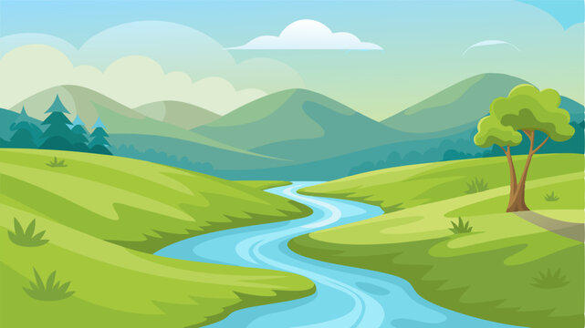 A clear babbling brook runs through the meadow providing a serene soundtrack to the tranquil setting.