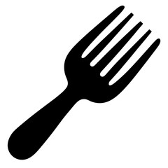 A minimalist black and white drawing of a simple and elegant fork
