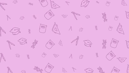 back to school animation pattern education learning science stationery seamless background suitable for educational content, academic projects, and digital learning materials - Powered by Adobe