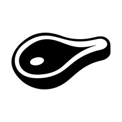 Stylized icon of a steak, representing food and possibly grilling experiences