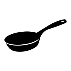 Stylized black ladle utensil for scooping or serving liquid foods vector illustration