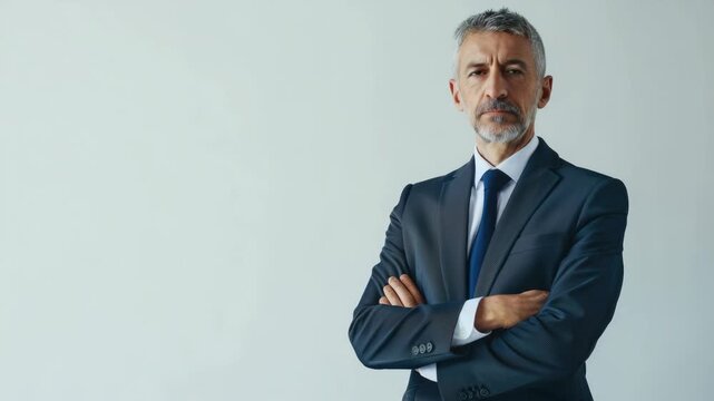 A businessman posing for a portrait