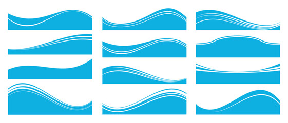 Bottom Letterhead Divider Templates, Business Separator Footer Illustration Collection