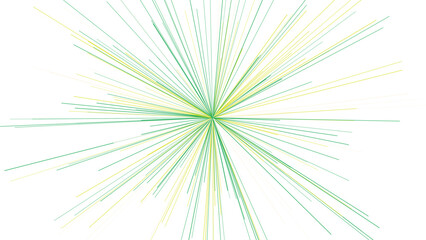 Soft green and yellow burst lines, radiating from the center, creating energy motion, minimal modern abstract background, perfect for digital or tech design projects
