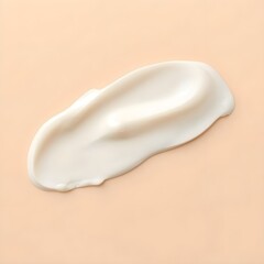 White Cream Smear on Light Peach Surface, Beauty Product Detail