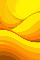 Vibrant Abstract Waves in Warm Yellow and Orange Tones