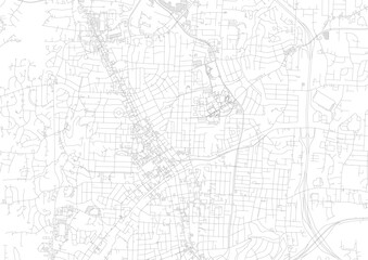Zoomed monochrome map of High Point showing detailed highway & road networks with urban density — ideal for urban planning, design mockups, or geographic visualization.