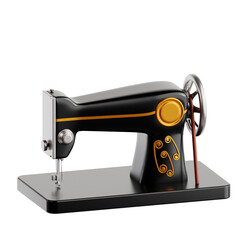 Vintage Black and Gold Sewing Machine