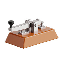 Illustration of a Morse Code Key © Eklip