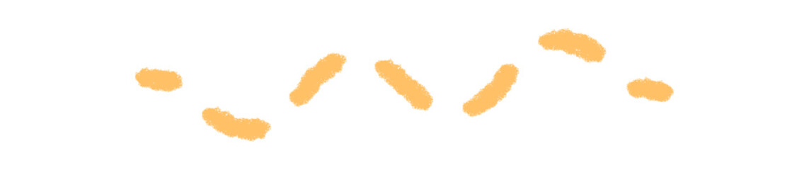Festive crayon firework stripe and spark in hand drawn chalk ray style. Orange scribble symbol with graphic touch, ideal as celebration illustration or cheerful decor element.
