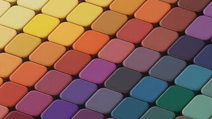 Vibrant Geometric 3D Blocks Background with Gradient Color Palette