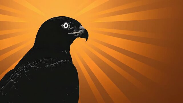 Two s of a flock of crows in silhouette, with dramatic orange and yellow hues behind them, depicting the beauty of nature at dawn.