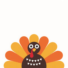 Cartoon turkey illustration flat vector design for Thanksgiving isolated on white background