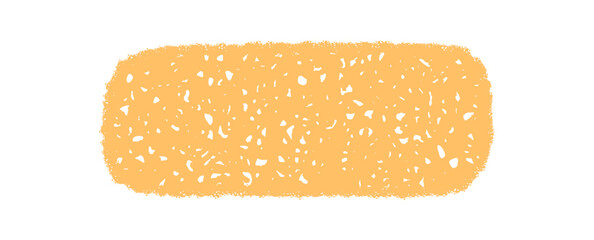 Fluid crayon rectangle frame with scribble texture. Sketch patch with empty text space and squiggle outline form. Artistic background for modern text or graphic placement.