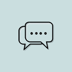 Casual chat sticker bubble vector