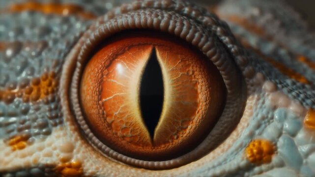 Tokay gecko reptile eye blinking macro
