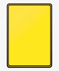 Blank Yellow Sign. Room for Copy. Roadwork Warning Sign with White Background
