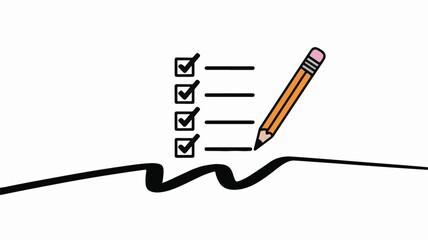 Hand holding pencil checking off items on a to-do list
