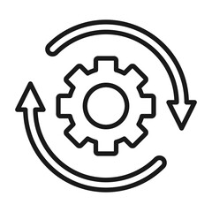Continuous Simple Icon Vector Illustration Concept
