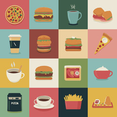 Classic cheeseburger vector illustration