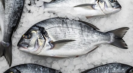 Fresh Dorado Fish on Ice - A Culinary Delight.