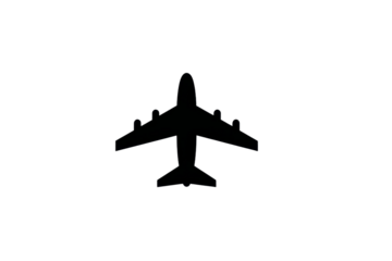 A black airplane is flying in the sky