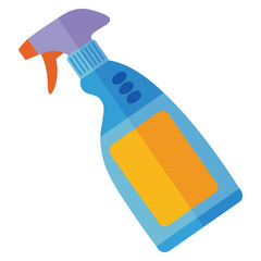 Spray bottle vector illustration isolated design element for cleaning cosmetic or household liquid product container transparent creative concept artwork