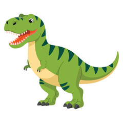 Naklejka premium Tyrannosaurus rex illustration showing sharp teeth dinosaur design perfect for prehistoric concept animal artwork or wild predator themed vector illustration