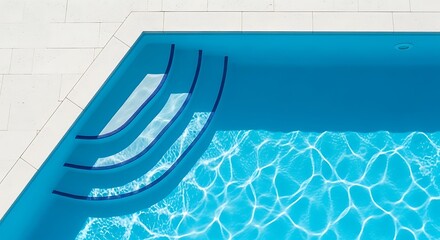 Swimming Pool Steps - A Refreshing Dip into Summer.