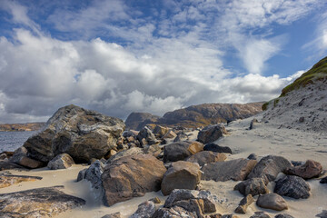 Rocks on Traigh Mheilein Beach, Isle of Harris, Scotland