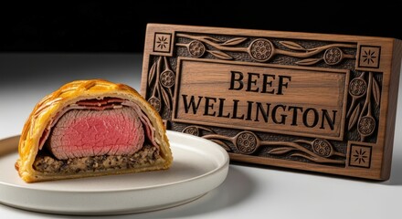 Beef Wellington Reimagined: A Luxe Slice with Pink Perfection, Framed by Australian Elegance