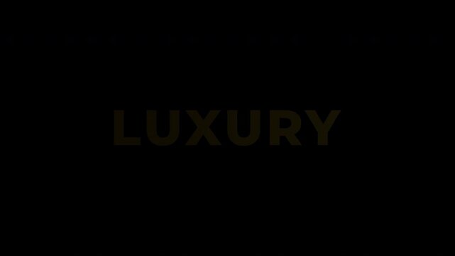 Text Animation with Gold Effect - Golden Luxury Text Animation on Black Background.