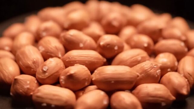 Closeup of a pile of peanuts healthy and delicious snack.