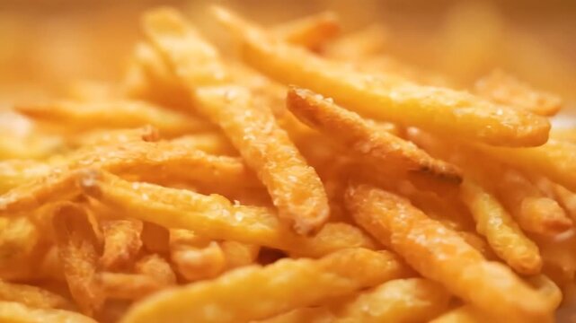 A Delicious Pile of Golden Crispy French Fries.
