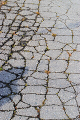 Cracked concrete