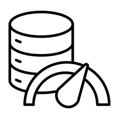 Bandwidth Simple Icon Vector Illustration Concept