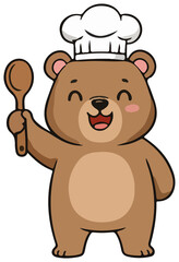 Obraz premium Chef Teddy Bear Sticker