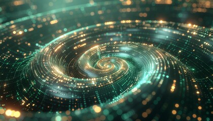 Abstract Swirling Lights in a Dynamic and Colorful Pattern