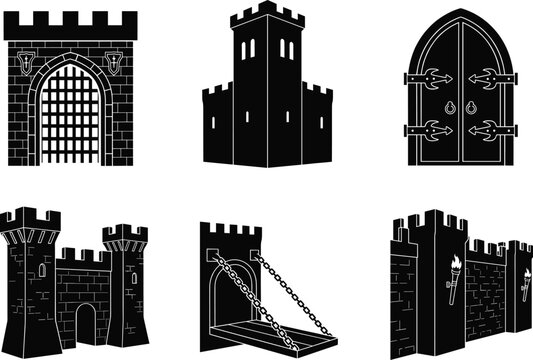 castle, medieval, tower, gate, wall, torch, drawbridge, fortress, battlement, iron, hinge, entrance, chain, fantasy, defense, castle gate, medieval tower, 